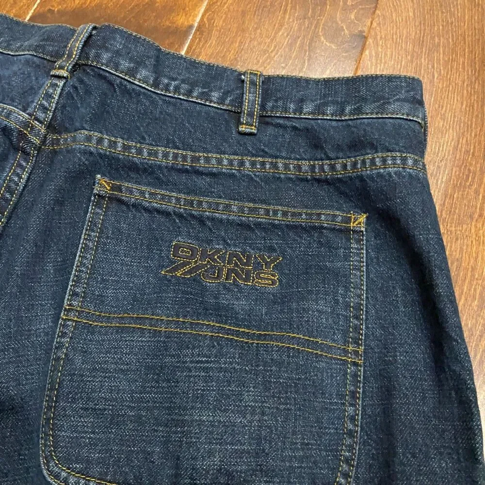 DKNY Jeans Vintage Blue Denim Chore Jacket & Jean Suit Set Men's Size XL/38 - Picture 8 of 16